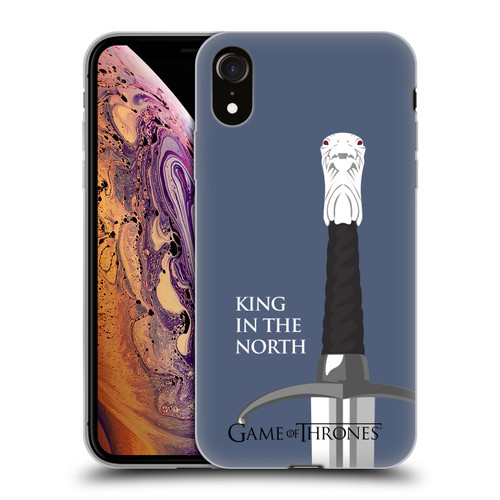 HBO Game of Thrones Graphics Longclaw King North Soft Gel Case for Apple iPhone XR
