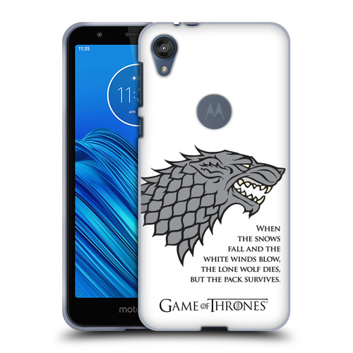 HBO Game of Thrones Graphics White Winds Soft Gel Case for Motorola Moto E6