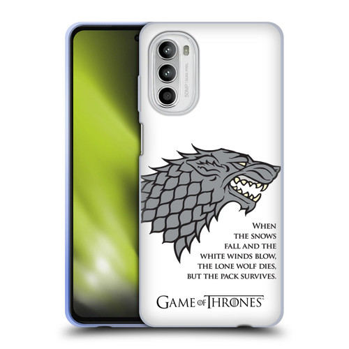 HBO Game of Thrones Graphics White Winds Soft Gel Case for Motorola Moto G52