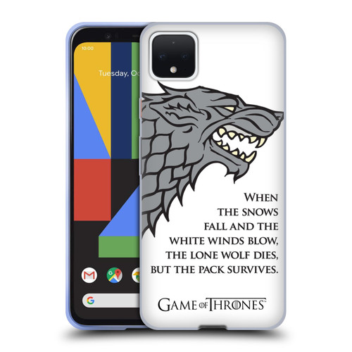 HBO Game of Thrones Graphics White Winds Soft Gel Case for Google Pixel 4 XL