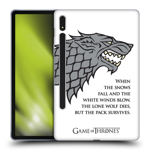 HBO Game of Thrones Graphics White Winds Soft Gel Case for Samsung Galaxy Tab S8