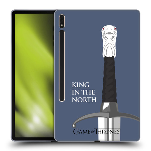 HBO Game of Thrones Graphics Longclaw King North Soft Gel Case for Samsung Galaxy Tab S8 Plus
