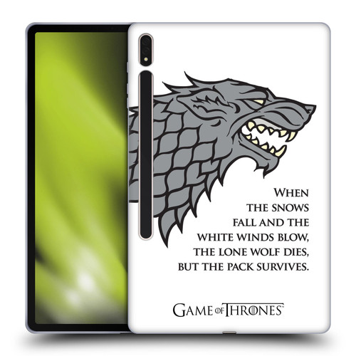HBO Game of Thrones Graphics White Winds Soft Gel Case for Samsung Galaxy Tab S8 Plus