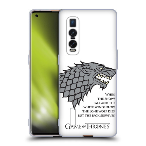 HBO Game of Thrones Graphics White Winds Soft Gel Case for OPPO Find X2 Pro 5G