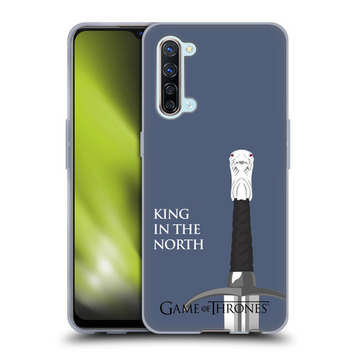 HBO Game of Thrones Graphics Longclaw King North Soft Gel Case for OPPO Find X2 Lite 5G