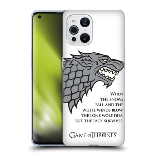 HBO Game of Thrones Graphics White Winds Soft Gel Case for OPPO Find X3 / Pro