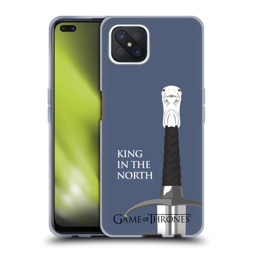 HBO Game of Thrones Graphics Longclaw King North Soft Gel Case for OPPO Reno4 Z 5G