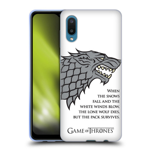 HBO Game of Thrones Graphics White Winds Soft Gel Case for Samsung Galaxy A02/M02 (2021)