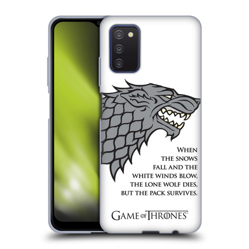 HBO Game of Thrones Graphics White Winds Soft Gel Case for Samsung Galaxy A03s (2021)