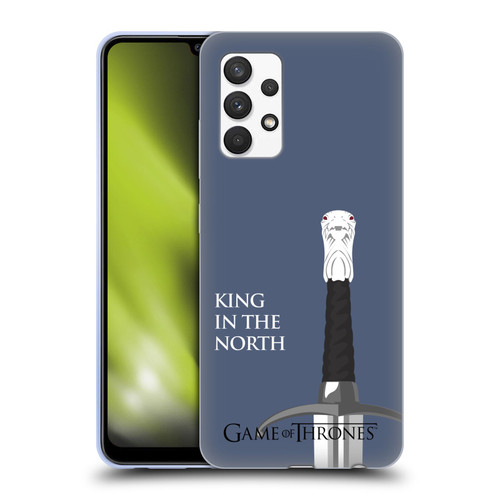 HBO Game of Thrones Graphics Longclaw King North Soft Gel Case for Samsung Galaxy A32 (2021)