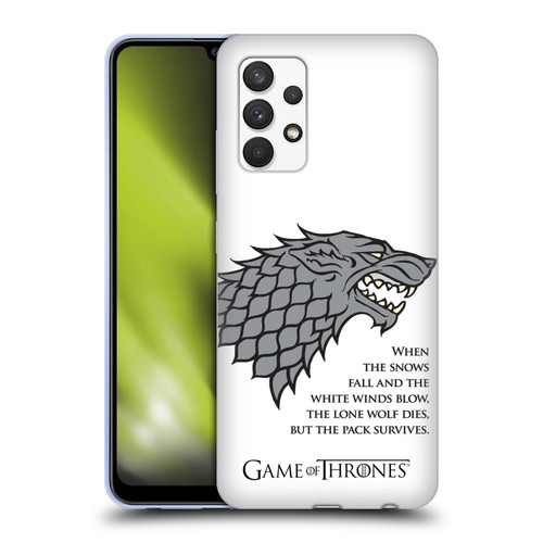 HBO Game of Thrones Graphics White Winds Soft Gel Case for Samsung Galaxy A32 (2021)