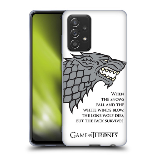 HBO Game of Thrones Graphics White Winds Soft Gel Case for Samsung Galaxy A52 / A52s / 5G (2021)