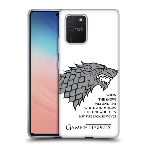 HBO Game of Thrones Graphics White Winds Soft Gel Case for Samsung Galaxy S10 Lite
