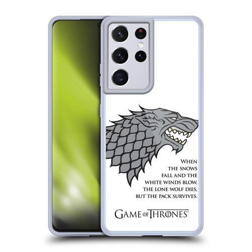HBO Game of Thrones Graphics White Winds Soft Gel Case for Samsung Galaxy S21 Ultra 5G