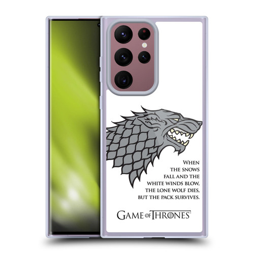 HBO Game of Thrones Graphics White Winds Soft Gel Case for Samsung Galaxy S22 Ultra 5G