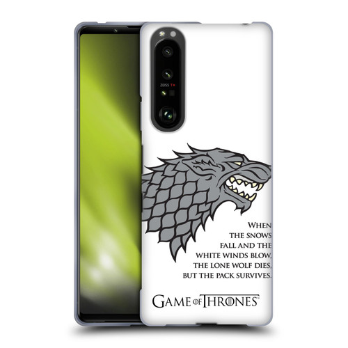 HBO Game of Thrones Graphics White Winds Soft Gel Case for Sony Xperia 1 III
