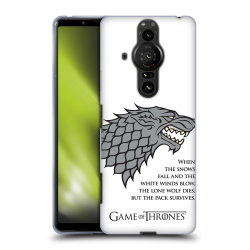 HBO Game of Thrones Graphics White Winds Soft Gel Case for Sony Xperia Pro-I
