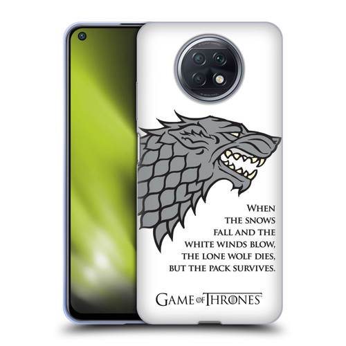HBO Game of Thrones Graphics White Winds Soft Gel Case for Xiaomi Redmi Note 9T 5G