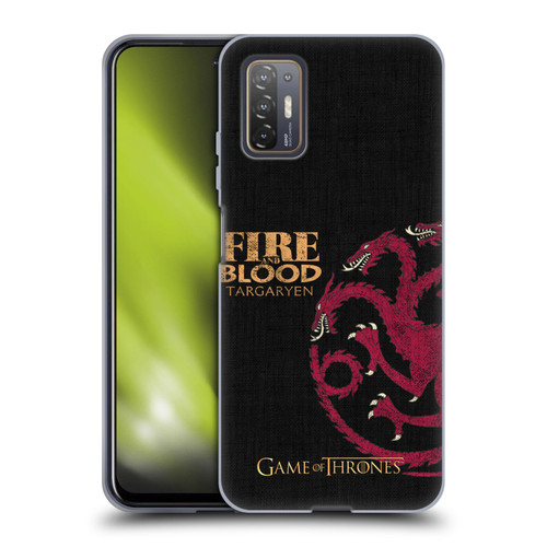 HBO Game of Thrones House Mottos Targaryen Soft Gel Case for HTC Desire 21 Pro 5G