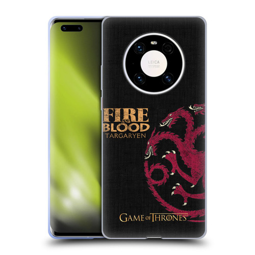 HBO Game of Thrones House Mottos Targaryen Soft Gel Case for Huawei Mate 40 Pro 5G