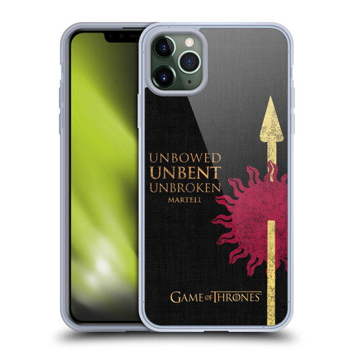 HBO Game of Thrones House Mottos Martell Soft Gel Case for Apple iPhone 11 Pro Max