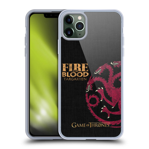 HBO Game of Thrones House Mottos Targaryen Soft Gel Case for Apple iPhone 11 Pro Max