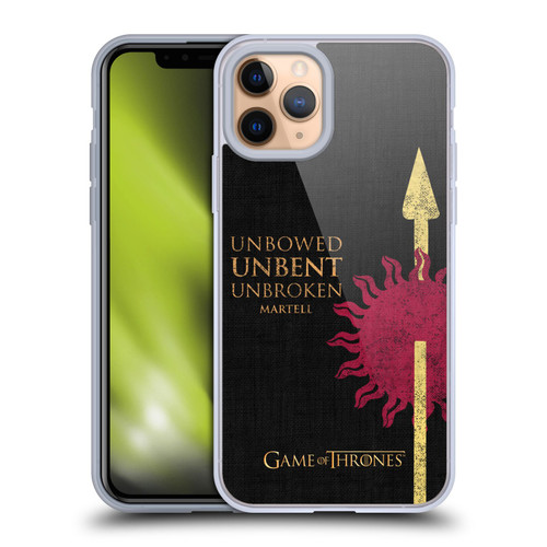 HBO Game of Thrones House Mottos Martell Soft Gel Case for Apple iPhone 11 Pro