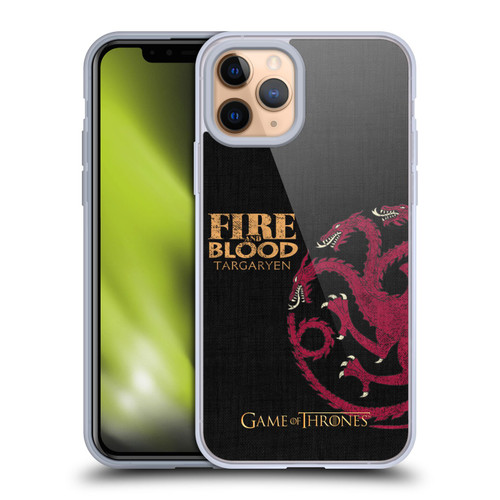 HBO Game of Thrones House Mottos Targaryen Soft Gel Case for Apple iPhone 11 Pro