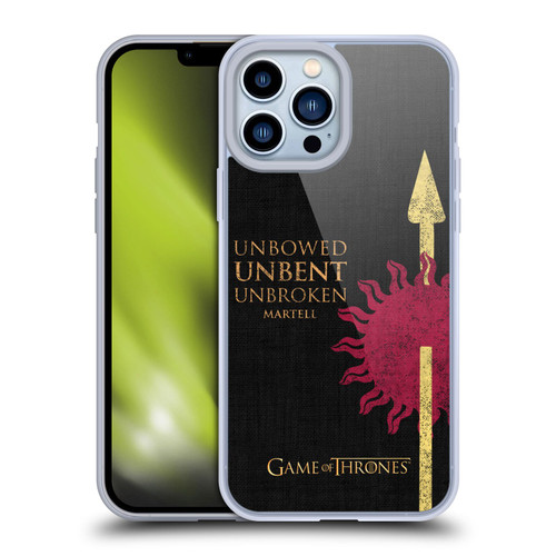 HBO Game of Thrones House Mottos Martell Soft Gel Case for Apple iPhone 13 Pro Max