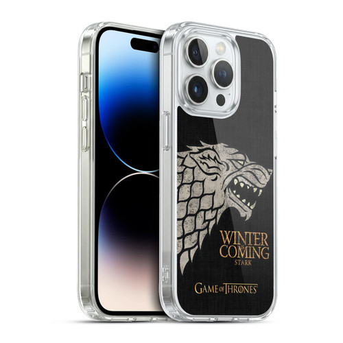 HBO Game of Thrones House Mottos Stark Soft Gel Case for Apple iPhone 13 Pro