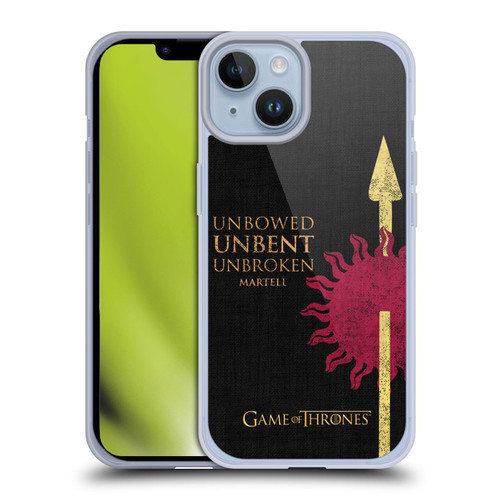 HBO Game of Thrones House Mottos Martell Soft Gel Case for Apple iPhone 14
