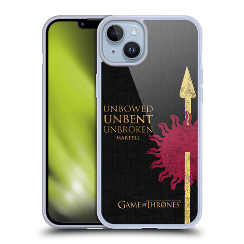 HBO Game of Thrones House Mottos Martell Soft Gel Case for Apple iPhone 14 Plus