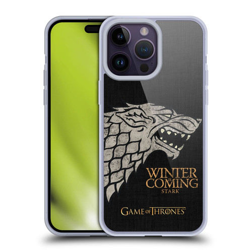 HBO Game of Thrones House Mottos Stark Soft Gel Case for Apple iPhone 14 Pro Max