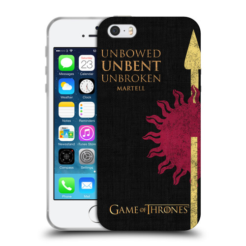 HBO Game of Thrones House Mottos Martell Soft Gel Case for Apple iPhone 5 / 5s / iPhone SE 2016