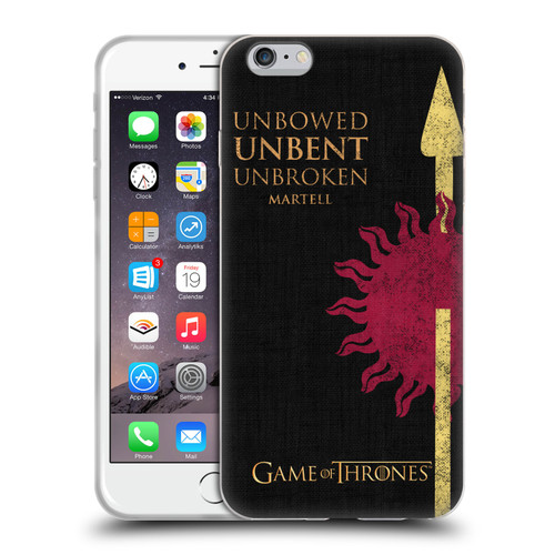 HBO Game of Thrones House Mottos Martell Soft Gel Case for Apple iPhone 6 Plus / iPhone 6s Plus