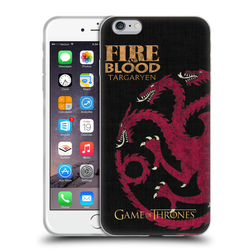 HBO Game of Thrones House Mottos Targaryen Soft Gel Case for Apple iPhone 6 Plus / iPhone 6s Plus