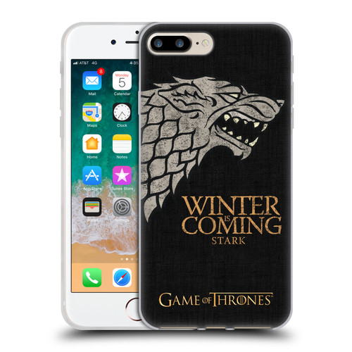 HBO Game of Thrones House Mottos Stark Soft Gel Case for Apple iPhone 7 Plus / iPhone 8 Plus