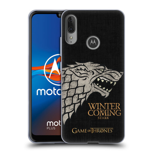 HBO Game of Thrones House Mottos Stark Soft Gel Case for Motorola Moto E6 Plus