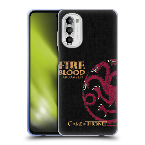HBO Game of Thrones House Mottos Targaryen Soft Gel Case for Motorola Moto G52
