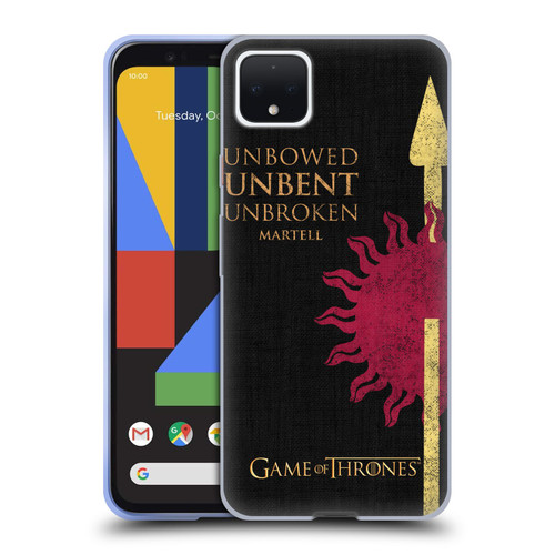 HBO Game of Thrones House Mottos Martell Soft Gel Case for Google Pixel 4 XL