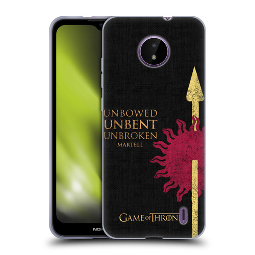 HBO Game of Thrones House Mottos Martell Soft Gel Case for Nokia C10 / C20