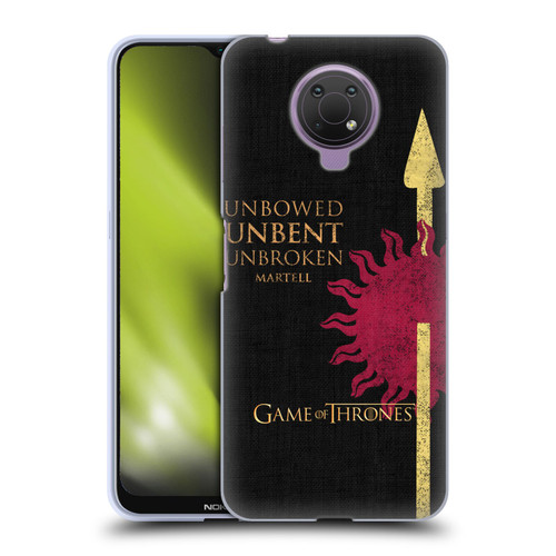 HBO Game of Thrones House Mottos Martell Soft Gel Case for Nokia G10