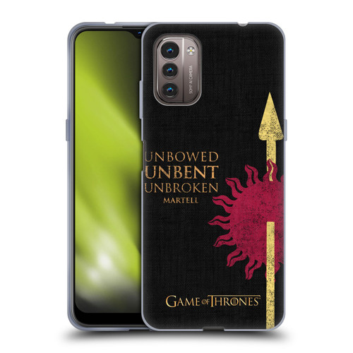 HBO Game of Thrones House Mottos Martell Soft Gel Case for Nokia G11 / G21