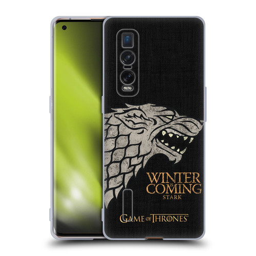 HBO Game of Thrones House Mottos Stark Soft Gel Case for OPPO Find X2 Pro 5G