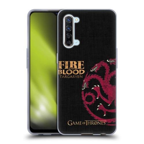 HBO Game of Thrones House Mottos Targaryen Soft Gel Case for OPPO Find X2 Lite 5G