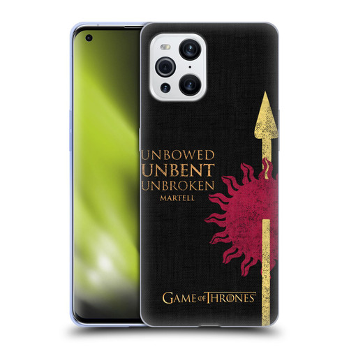 HBO Game of Thrones House Mottos Martell Soft Gel Case for OPPO Find X3 / Pro