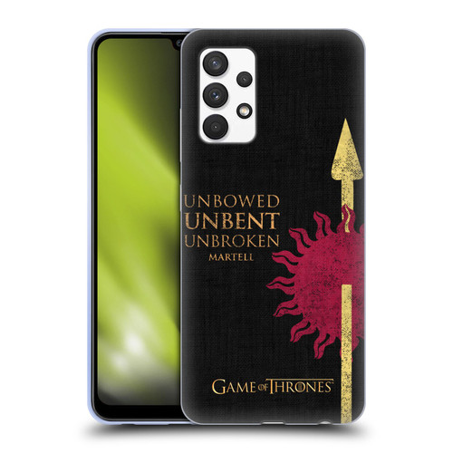 HBO Game of Thrones House Mottos Martell Soft Gel Case for Samsung Galaxy A32 (2021)