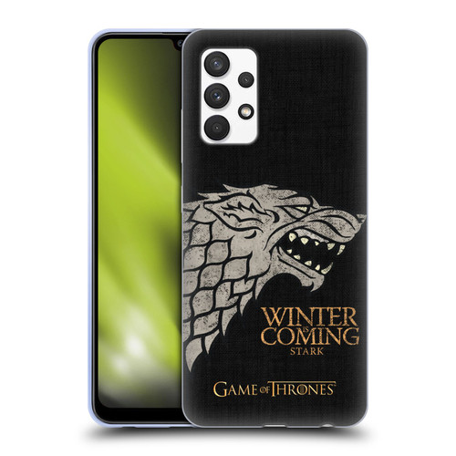 HBO Game of Thrones House Mottos Stark Soft Gel Case for Samsung Galaxy A32 (2021)