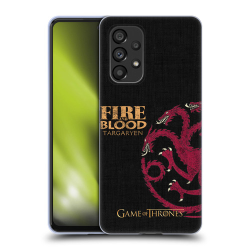 HBO Game of Thrones House Mottos Targaryen Soft Gel Case for Samsung Galaxy A53 5G (2022)
