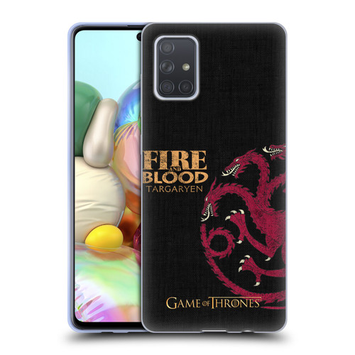 HBO Game of Thrones House Mottos Targaryen Soft Gel Case for Samsung Galaxy A71 (2019)